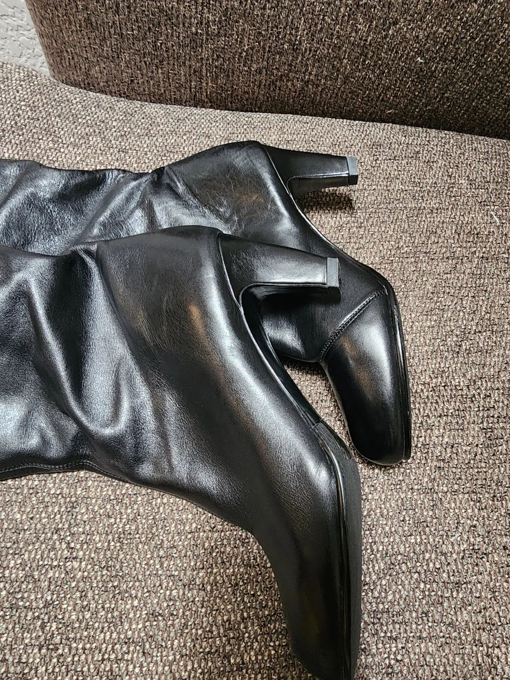 United Nude Black Over-the-Knee Leather Boots